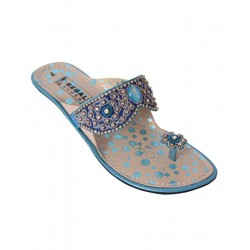 Alluring Stone Jeweled Flat Slippers RG-017